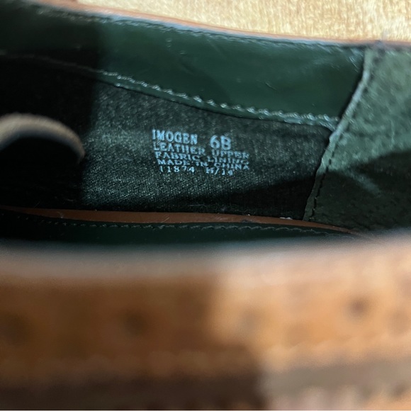 Lauren Ralph Lauren Leather Wing Tip Oxford Shoes Butterscotch & Brown Suede Sz6 - Picture 7 of 9